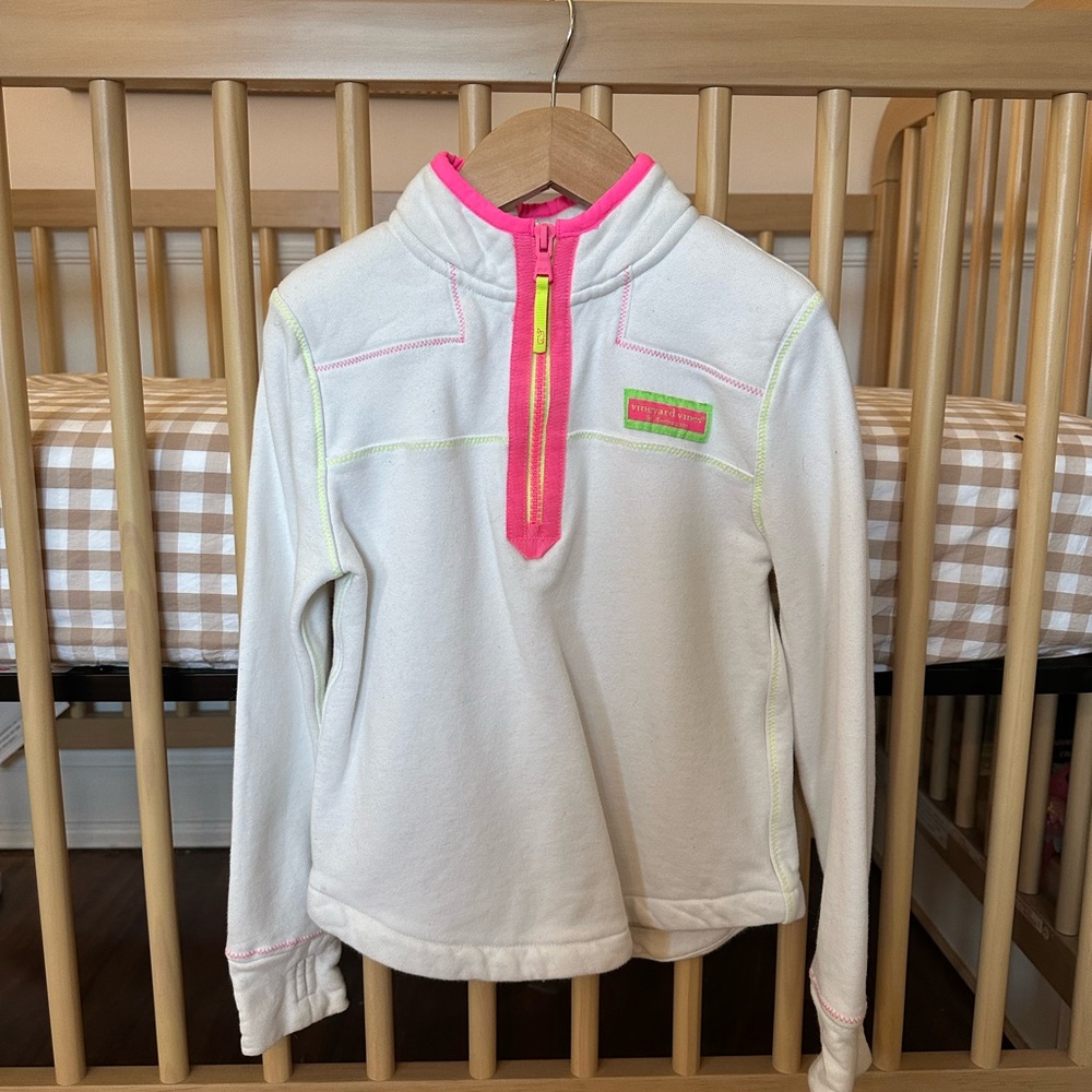 Vineyard Vines Girls Fleece Pullover – Size 7/8